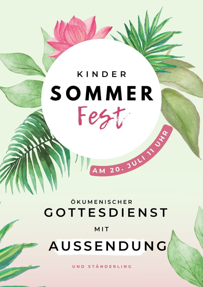 Ökumenischer Gottesdienst zum Brackenheimer Kindersommerfest mit Aussendung der EJW-Freizeiten