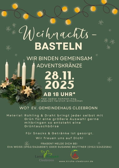 Einladung zum Adventskränze binden