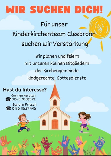 Kinderkirche - Mitarbeitende gesucht
