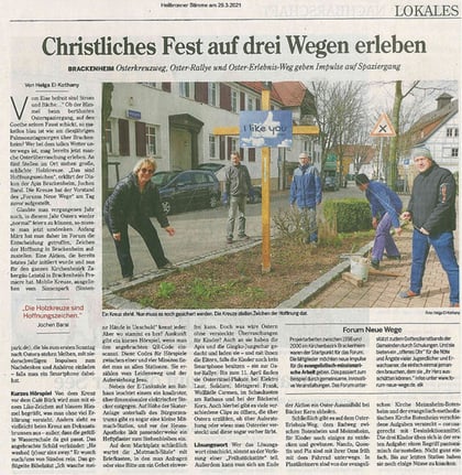 Zeitungsartikel der Heilbronner Stimme vom 29.3.2021 - Helga El Kothany