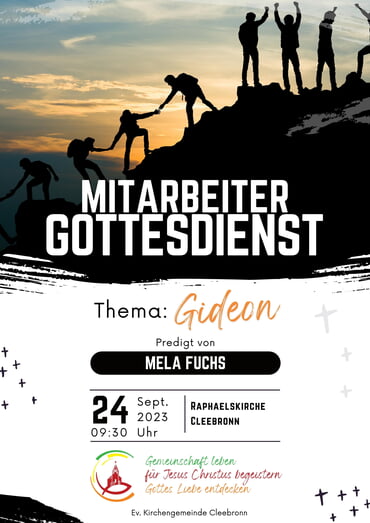 Mitarbeitergottesdienst - 24.09.2023 - Herzliche Einladung, vor allem an alle Mitarbeitenden, nach der Sommerpause wieder mit Gottes Segen die Gruppen und Kreise zu starten, sich zu begegnen und auf Gottes Wort zu hören.